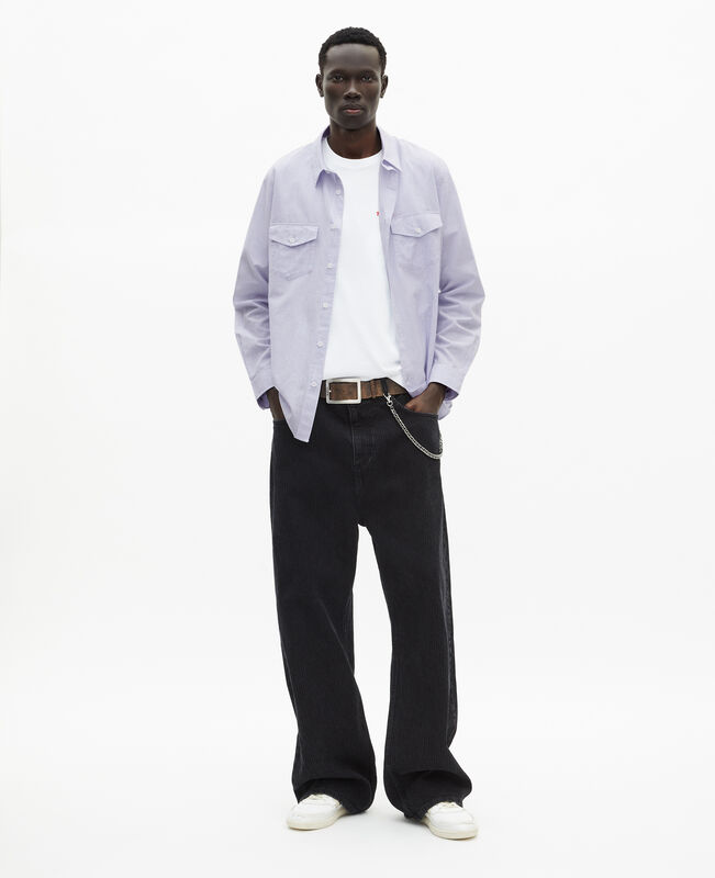 The Kooples HOMME BLUE WHITE chemise à rayures bleue 