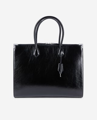 The Kooples DAMEN BLACK ming xl-tasche aus schwarzem leder