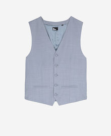The Kooples HOMME BLUE gilet de costume en laine coupe ajustée bleu clair