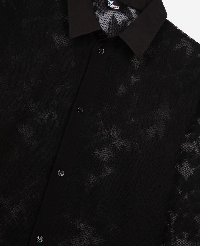 The Kooples HOMME BLACK chemise en dentelle noire