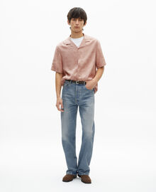The Kooples HOMME LILA chemise manches courtes en jacquard rose
