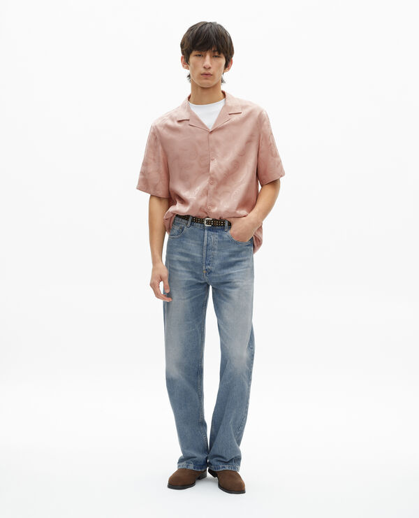The Kooples HOMME LILA chemise manches courtes en jacquard rose