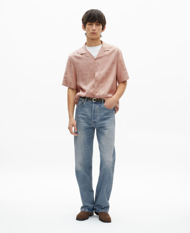 The Kooples HOMME LILA chemise manches courtes en jacquard rose