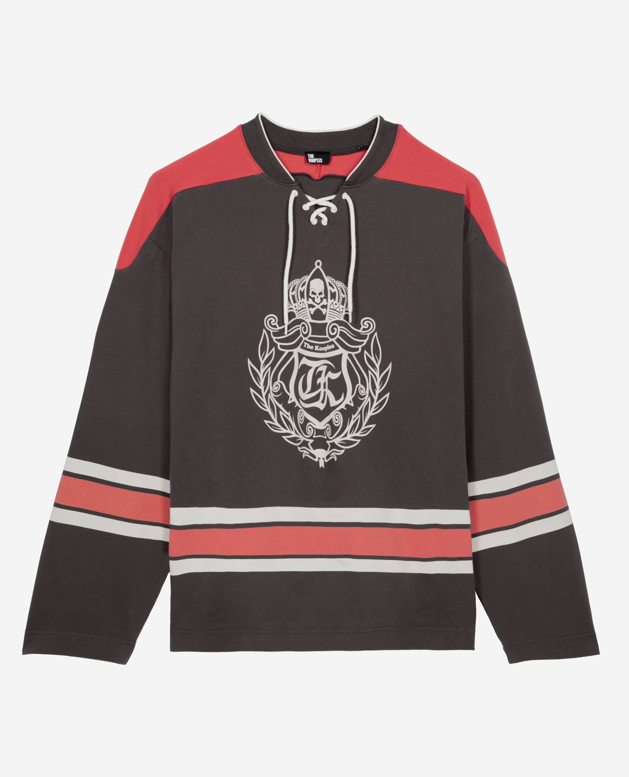 Sweatshirt avec blason noir, BLACK WASHED, hi-res image number null