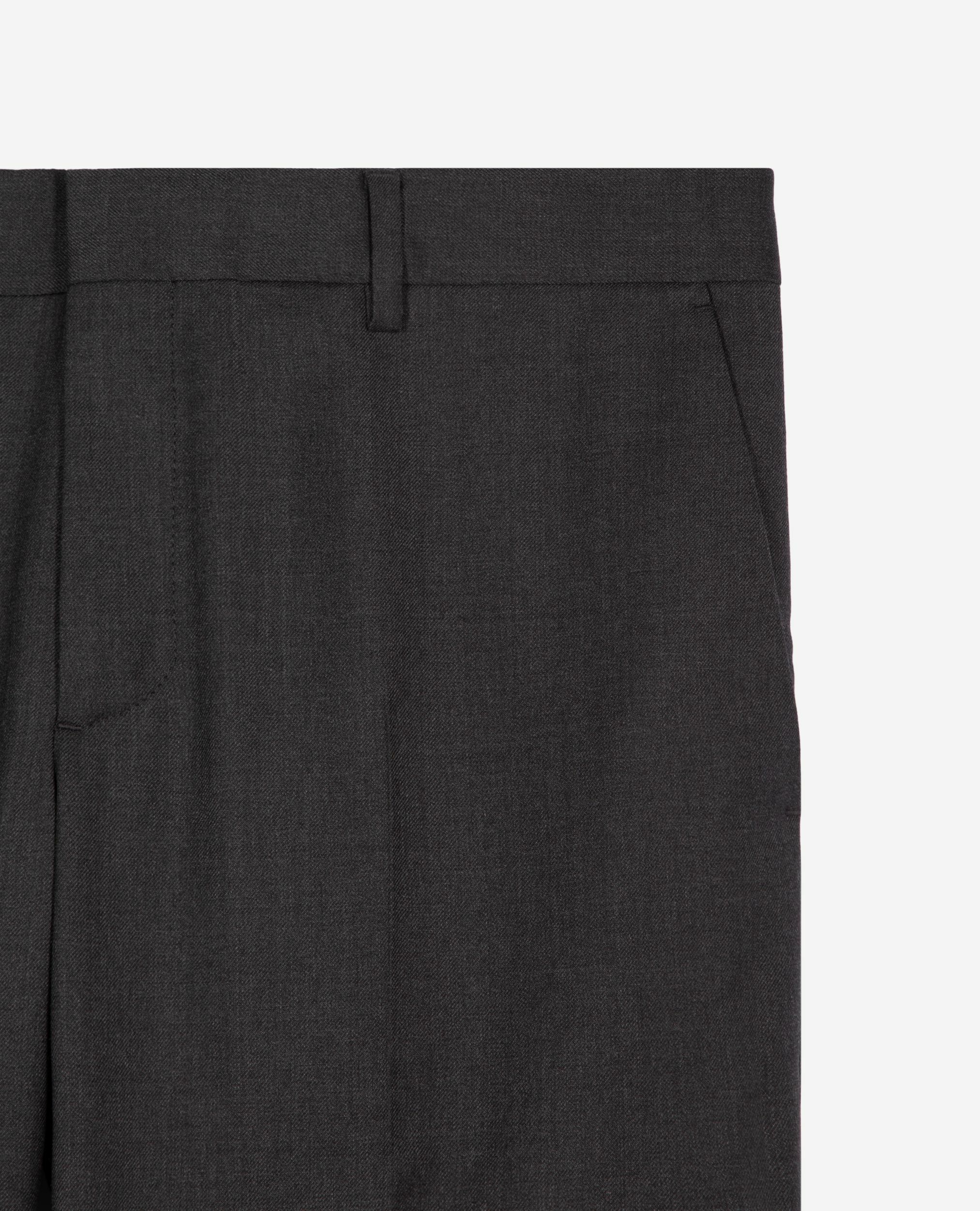 Pantalon de costume en laine ajusté gris, GREY, hi-res image number null