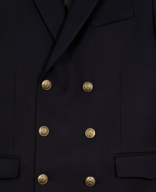 The Kooples HOMME DARK NAVY veste en laine bleu marine