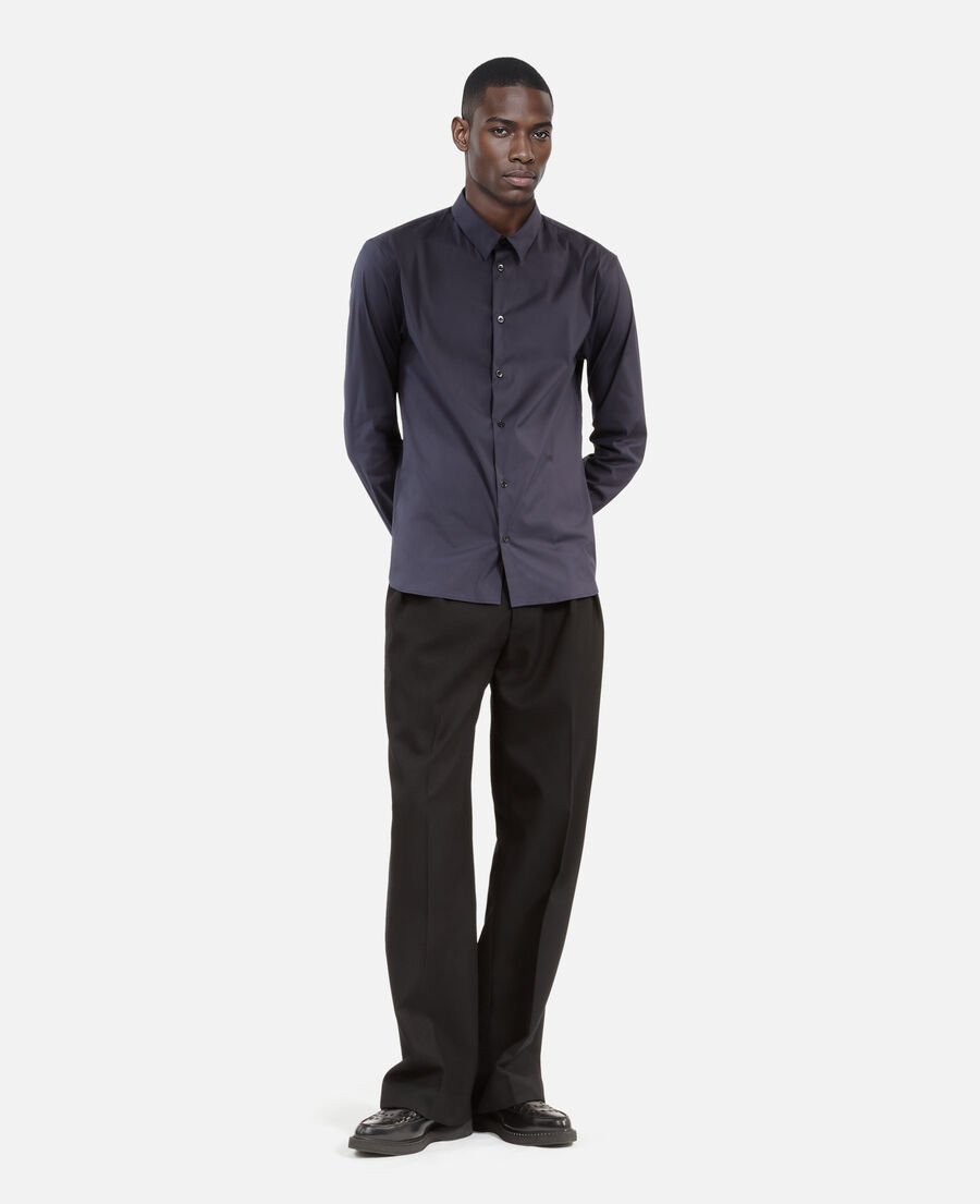 The Kooples HOMME NAVY chemise en popeline bleu marine