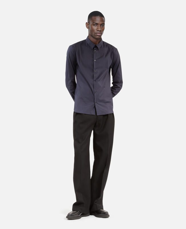 The Kooples HOMME NAVY chemise en popeline bleu marine