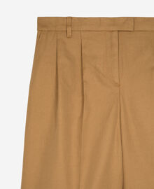 The Kooples FEMME BROWN bermuda en coton et lin camel