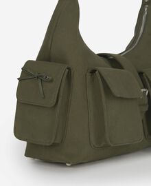 The Kooples FEMME KAKI sac amelia xl en canvas kaki
