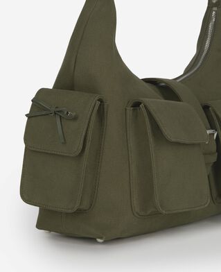 The Kooples DAMEN KAKI amelia xl-tasche aus khakifarbenem canvas