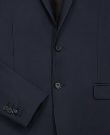 The Kooples HOMME DARK NAVY veste de costume en laine bleu marine coupe ajustée