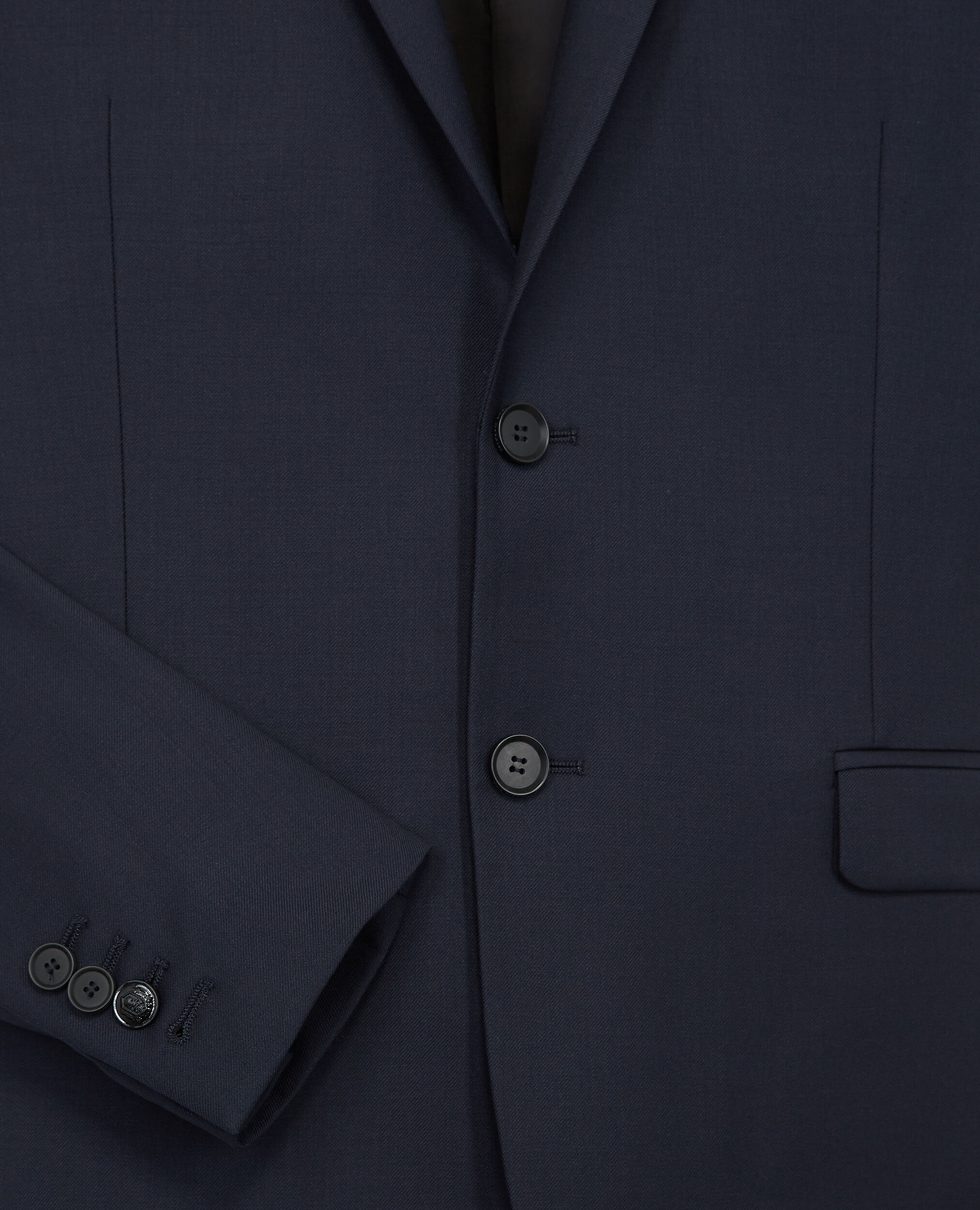 Veste de costume en laine bleu marine coupe ajustée, DARK NAVY, hi-res image number null