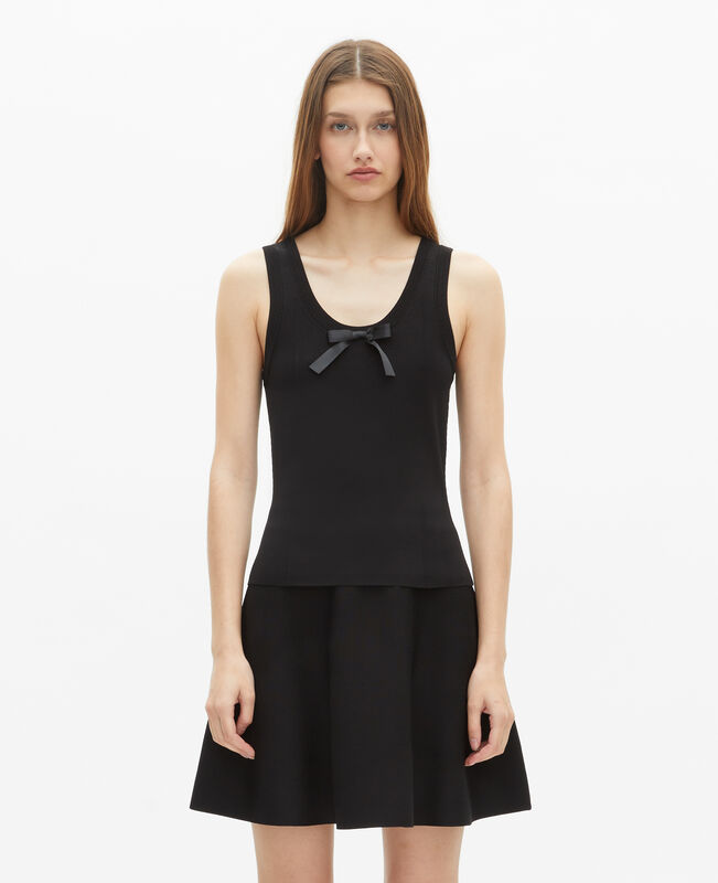 The Kooples FEMME BLACK top en maille noir
