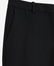 The Kooples FEMME BLACK pantalon tailleur en crêpe noir coupe droite