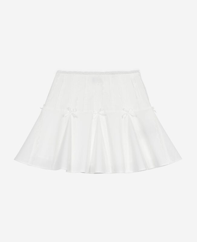 The Kooples FEMME ECRU jupe courte détails nœuds écrue