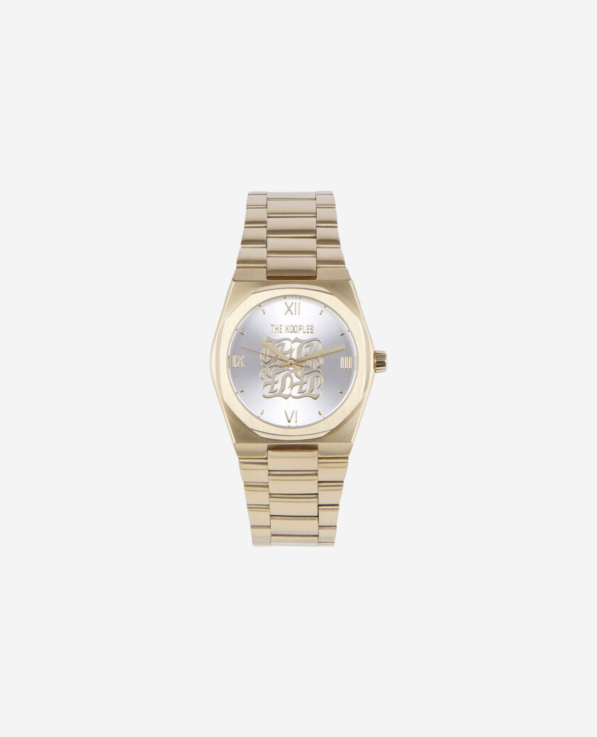 The Kooples MIXTE GOLD montre monogramme dorée