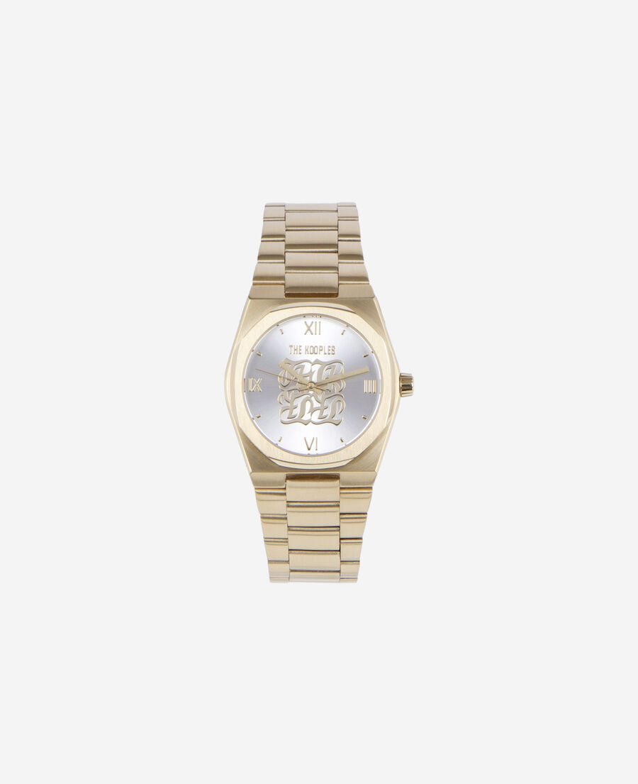 The Kooples MIXTE GOLD montre monogramme dorée