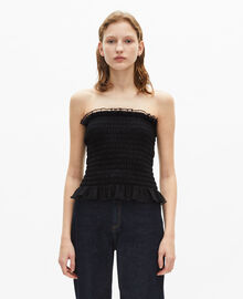 The Kooples FEMME BLACK top bustier smoké noir