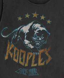The Kooples FEMME BLACK WASHED t-shirt avec sérigraphie noir délavé
