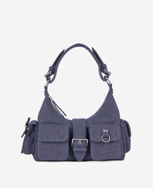 The Kooples FEMME USED RAPIECE sac amelia en denim bleu