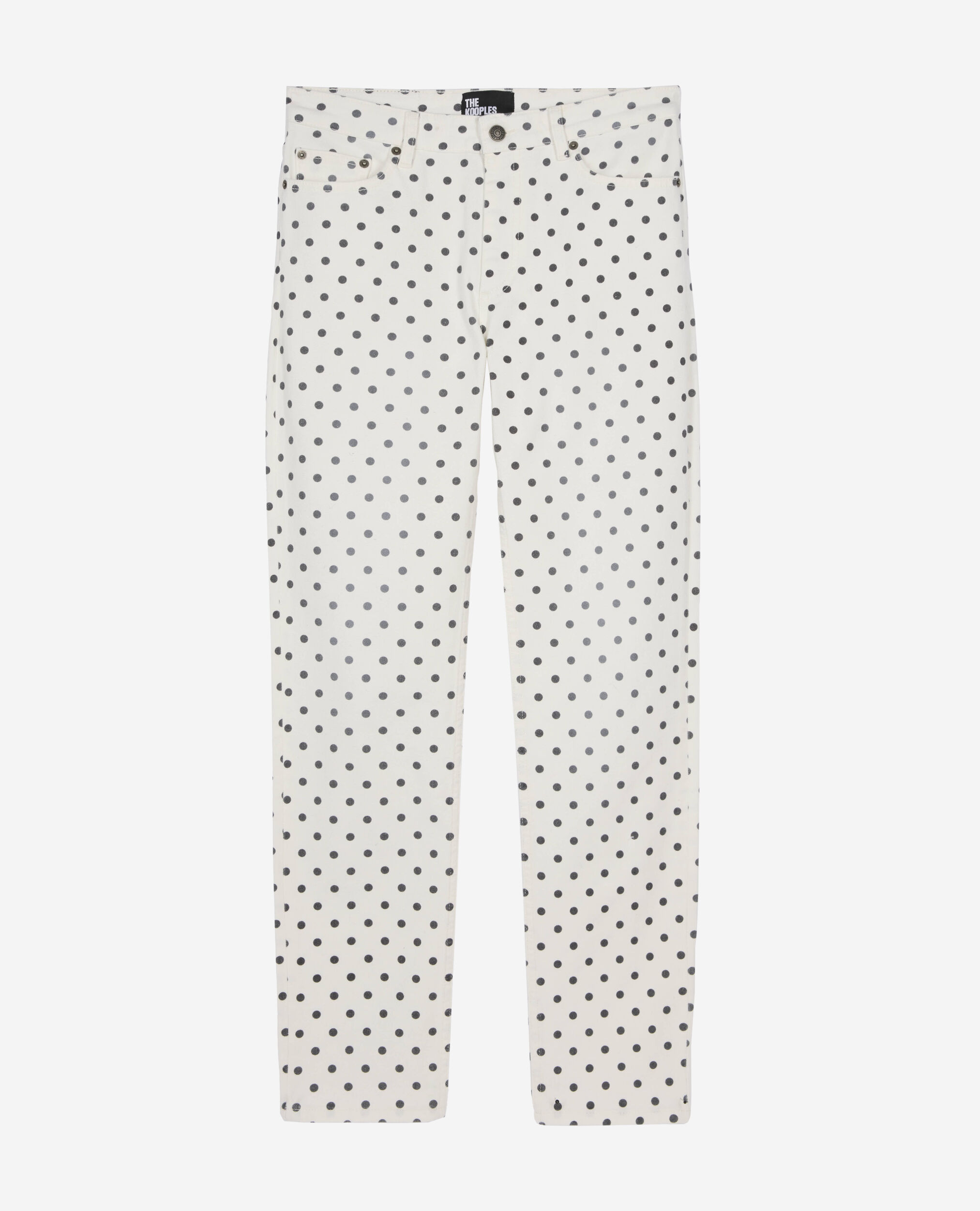 Jean slim à pois beige, BEIGE GREY, hi-res image number null