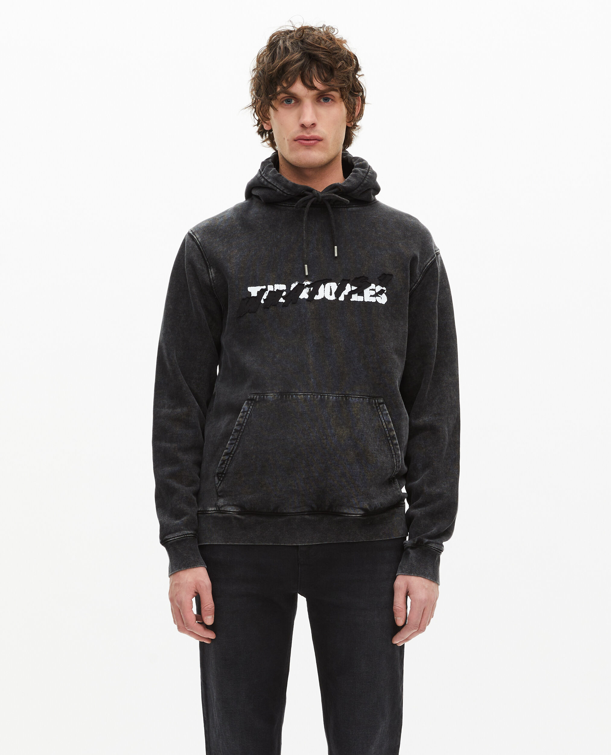 Sweatshirt à capuche What is noir, BLACK WASHED, hi-res image number null