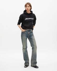 The Kooples FEMME BLACK sweatshirt à capuche what is avec strass noir