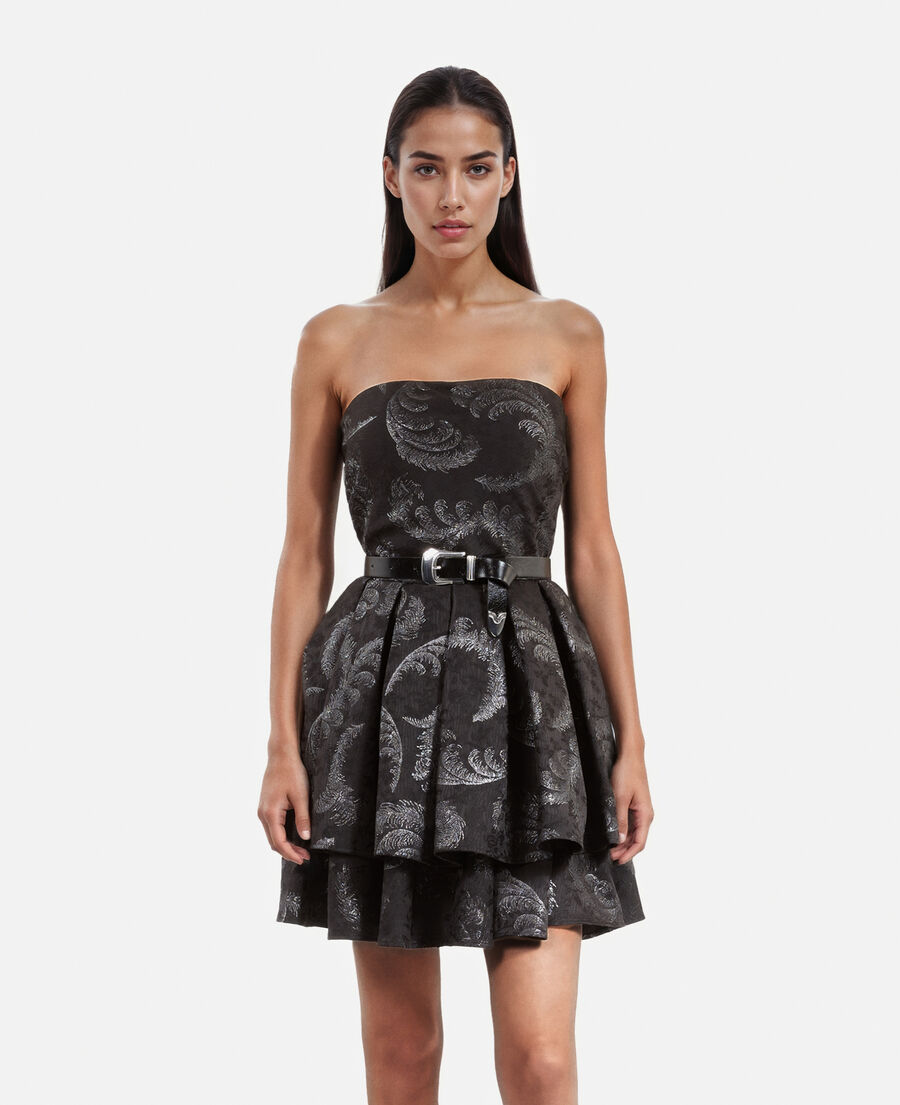 The Kooples WOMEN BLACK thin black leather belt