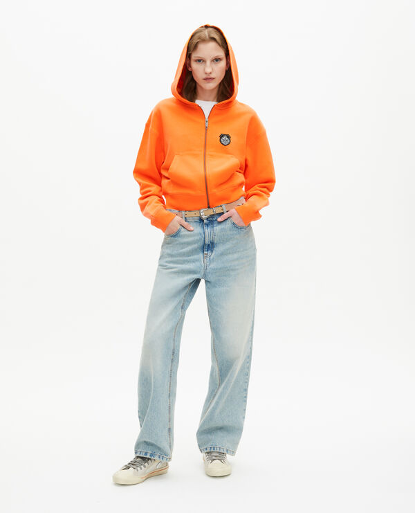 The Kooples FEMME ORANGE sweatshirt à capuche orange