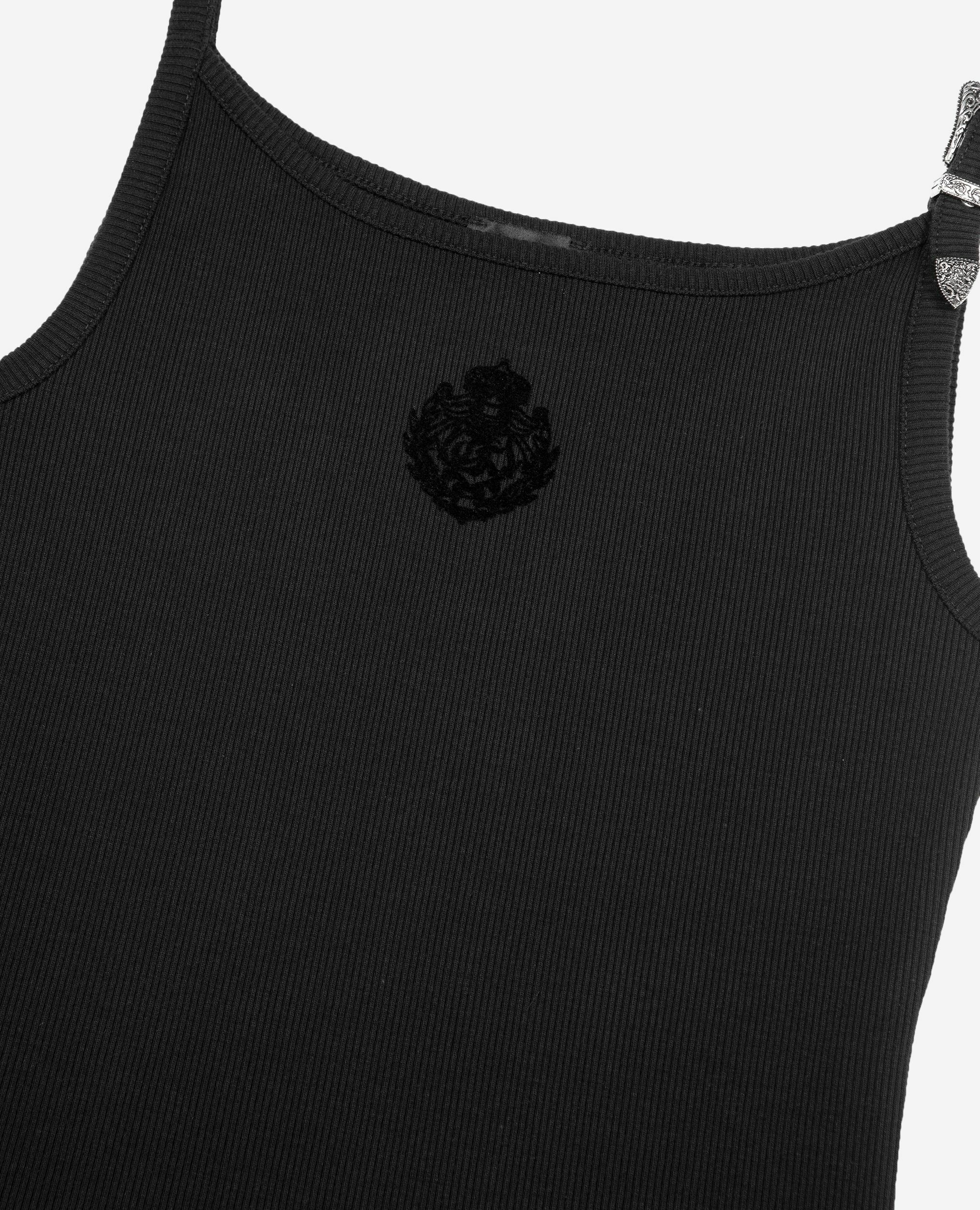 Débardeur côtelé noir, BLACK, hi-res image number null