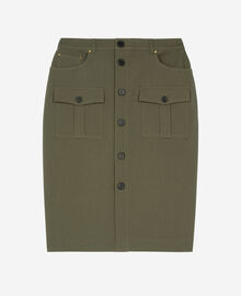 The Kooples FEMME KAKI jupe cargo midi kaki