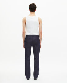 The Kooples HOMME NAVY pantalon de costume effet denim bleu