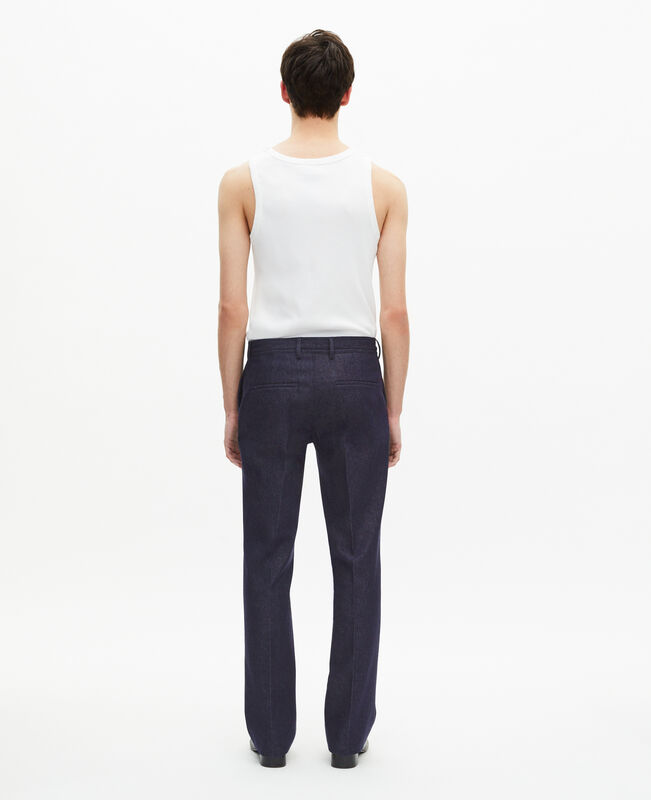 The Kooples HOMME NAVY pantalon de costume effet denim bleu