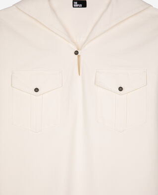The Kooples HOMME ECRU chemise col vareuse écru