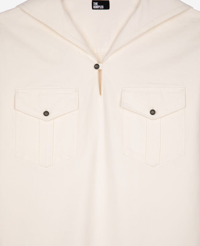 The Kooples HOMME ECRU chemise col vareuse écru