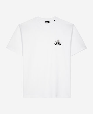 The Kooples MEN WHITE t-shirt with white flocking