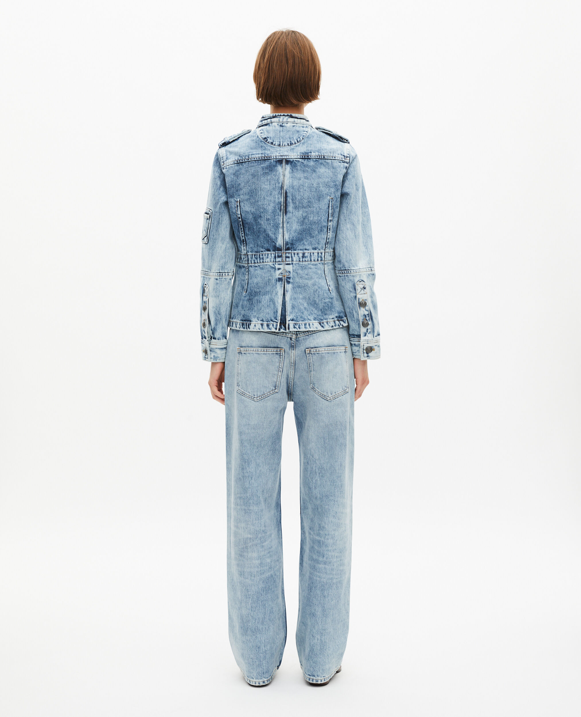 Veste style officier en denim, BABY BLUE, hi-res image number null
