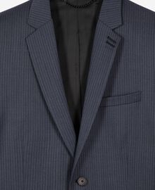 The Kooples HOMME BLUE veste de costume en laine à rayures bleue