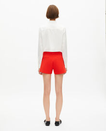 The Kooples FEMME ORANGE short tailleur orange en crêpe