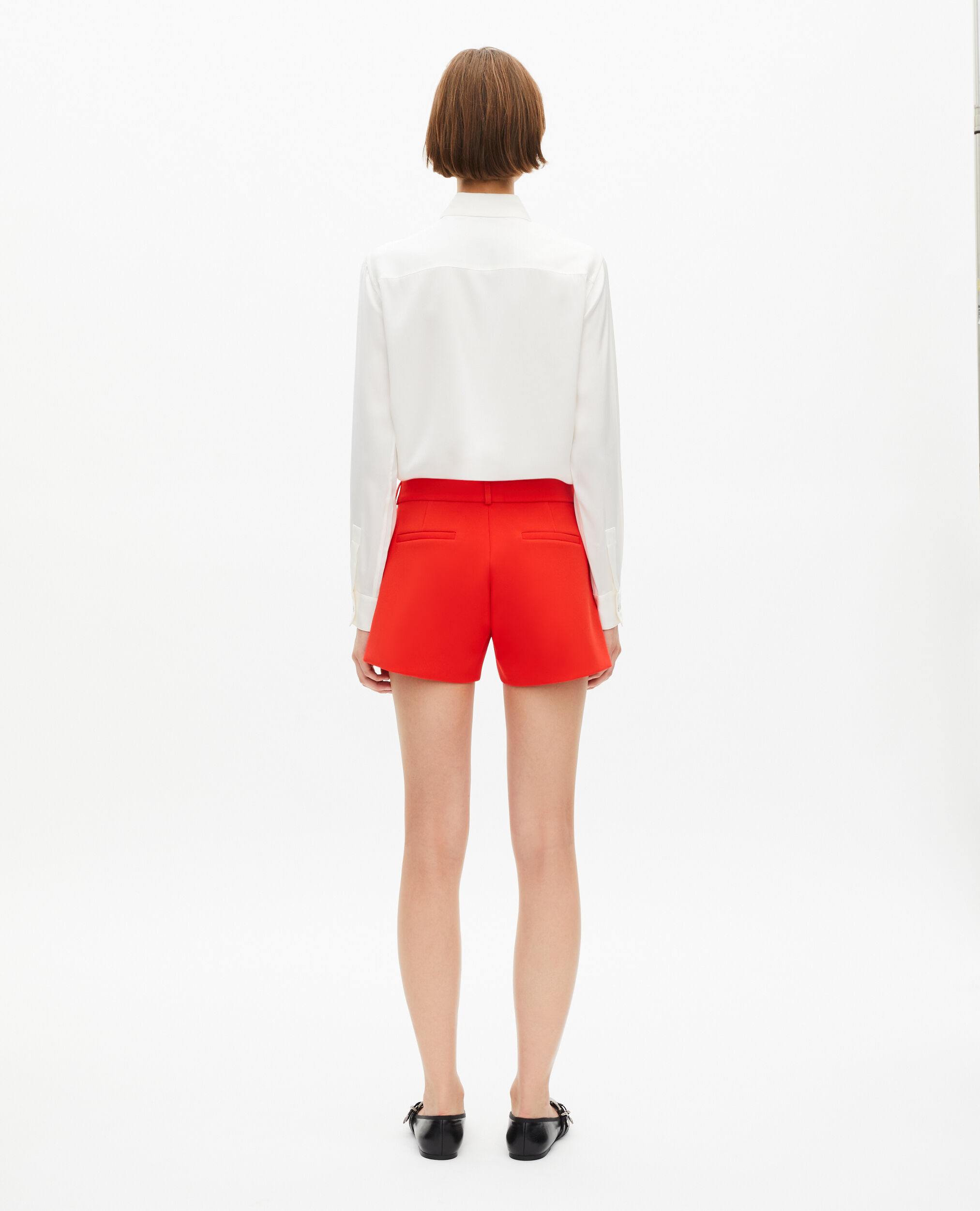 Short tailleur orange en crêpe, ORANGE, hi-res image number null