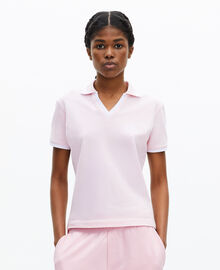 The Kooples FEMME LILA polo col v rose pâle