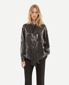 The Kooples FEMME GREY chemise à sequins grise