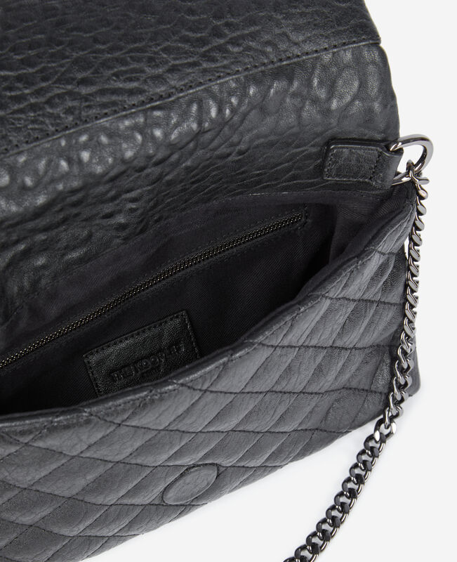 The Kooples FEMME BLACK pochette héritage small en cuir noire