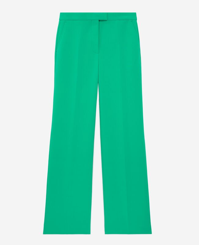 The Kooples FEMME GREEN pantalon tailleur vert en crêpe