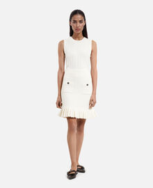 The Kooples FEMME ECRU jupe courte en maille écrue
