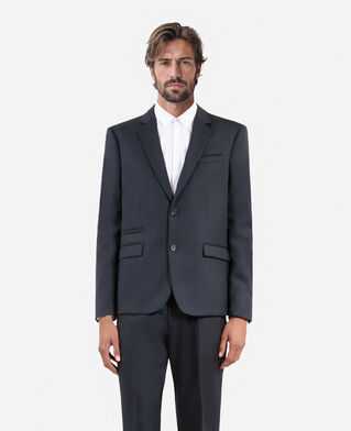The Kooples MEN BLUE PETROL blue wool suit jacket