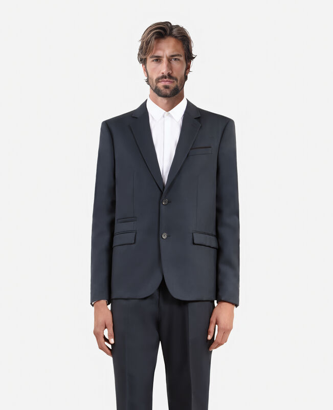 The Kooples HOMME BLUE PETROL veste de costume en laine doite bleue