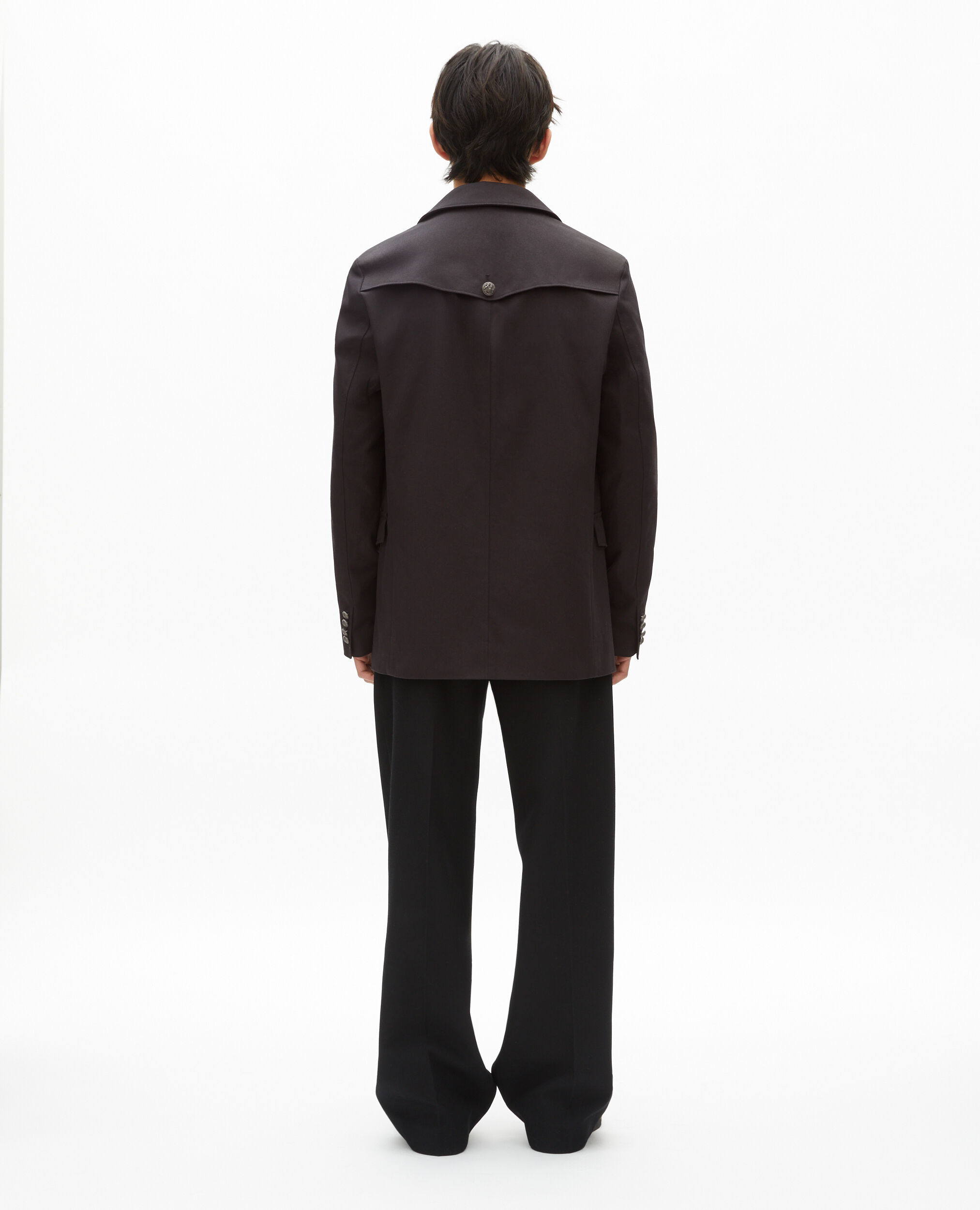 Manteau en coton gris, DARK GREY, hi-res image number null