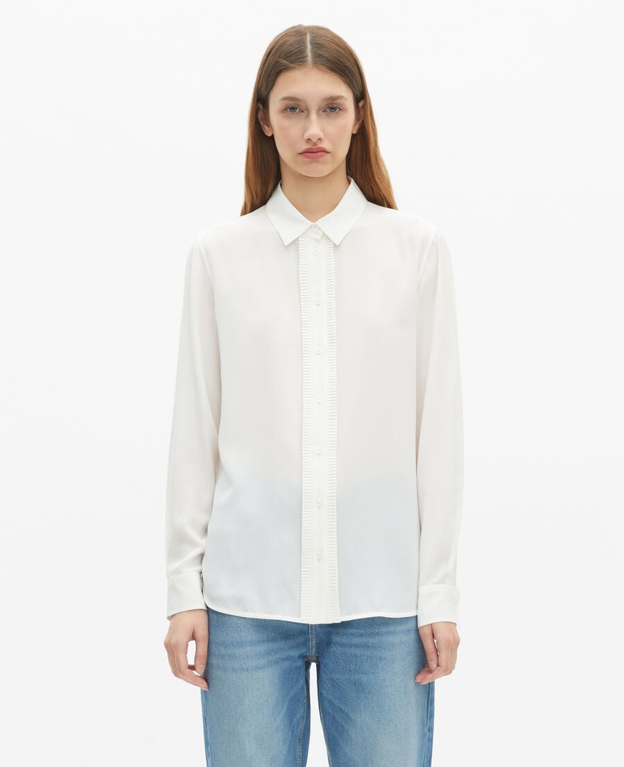 The Kooples FEMME ECRU chemise en soie écrue